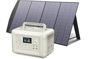 ALLPOWERS R600 Solar Generator, 299WH Portable Power Station with 200W Portable Solar Panel, Mobile LiFeP04 Battery Pack for Holiday RV Camping, Outdoor Adventure, Emergency, Power Supply Backup