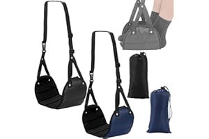 BDSHUNBF Podnóżek do samolotu, regulowany hamak na stopy, podróżny podnóżek, do samolotu, do samolotu, pociągu, autobusu, domu, biura, pod biurkiem, akcesoria podróżne, do odpoczynku i zapobiegania