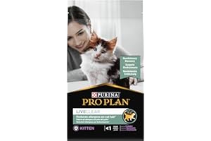 Purina Pro Plan LiveClear Kitten Crocchette Gatto junior cucciolo, Ricco in Tacchino - Sacco da 1,4 kg