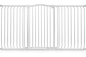 Bettacare Extra Tall Curved Top Dog Gate, 170cm - 179cm, Matt White, Extra Tall 100cm in Height, Pressure Fit Pet Gate for Dog and Puppy, Pet and Dog Barrier, Easy Installation