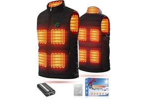 Pangbaylov 2025 Heated Vest for Men Women, 5V/7.4V Heated Gilet with 9 areas 3 Levels,Adjustable waist Heated Vest Fits Any Body Types, Winter Gift for Christmas Parents