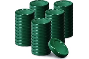 KADAX Coperchio a vite per bicchieri, tappo di ricambio da 38 mm, coperchio Twist-Off in metallo, coperchio per barattoli di conserve, bottiglie e vasetti di vetro (50 pezzi, verde) (K5128)