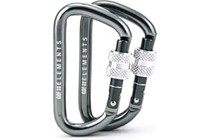 ‎GO!ELEMENTS GO!elements 1200kg Bruchlast Karabiner Strong 8 mit Schraubverschluss im 2er oder 6er Pack Max. 12kN - Not for Climbing !