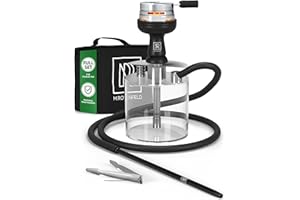 Cachimba Shisha M. ROSENFELD - Shisha Cachimba Completa Con Bolsa Y Accesorios Cachimba [Juego de cabeza Shisha + manguera + boquilla] Cachimba pequeña Y Ligera De Acero Inoxidable Ideal Para Viaje