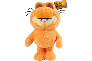 ANIMAGIC - Clásico - Peluche Gato Muy Suave - Naranja - para Niños y Niñas Fans del Famoso Gato Dormilón - Héroe de Cómics - Idea Regalo Cumpleaños, Navidad Desde 2 años