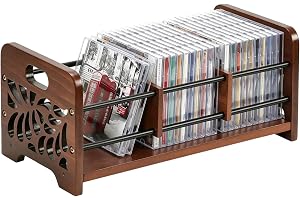 Optyuwah CD stativ trä CD hylla förvaring, CD/DVD förvaringslåda