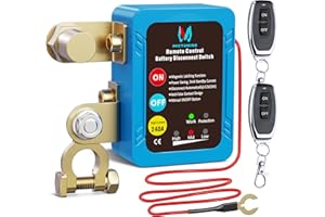 MICTUNING Kill Switch Wireless Remote Control 12V 240A Battery Disconnect Isolator Anti-Theft Switch LED Indicators Automatic Power Shut Off for RV Truck Camper Boat