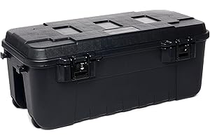 PLANO Sportsman'S Trunk Large 102Ltr, Black, Military-Grade Storage Box With Lid, Heavy Duty, Large, Camping &Amp; Army Storage Trunks, Perfect For Hunting, Paintball, Airsoft Or Home Storage