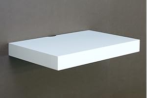 OPTIMAL PRODUCTS High Gloss Floating Media Shelves Shelf For DVD SKY BOX TV AV Xbox Wall Mounted Kit Unit MDF (High Gloss White)