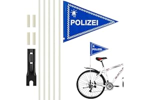 AhLmA Drapeau de Sécurité Drapeau de Vélo de Sécurité Fanion Vélo Enfant Réglable Fanion Vélo de 150 cm avec Support de Montage Convient aux remorques, Scooters ou Karts