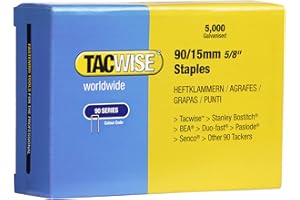 Tacwise 0306 Grapas Galvanizadas de Corona Estrecha Tipo 90/15 mm, Paquete de 5000