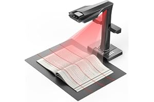 CZUR ET Max Scanner de Livres Pro 38MP, Caméra Document USB Haute Vitesse, Redressement Laser, OCR 180+ Langues, Capture Format A3, Compatible HDMI, pour Windows&Mac&Linux