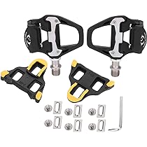 SKIKHN Pedali Autobloccanti Per Bici - Lega Alluminio, 9/16", Con Tacchetti, Regolazione Tensione - Foto 3