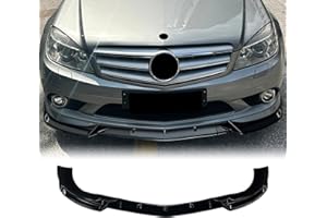 IDENUONA Car Front Spoiler Lip Splitter Kit For Benz C W204 2007-2010 2008 AMG Black