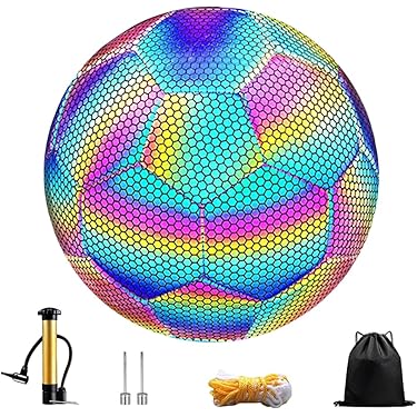 Curve Ball Fußball Mit Orange-Stern Design - 22cm Für Training & Tricks