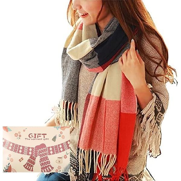ENVEED Scialle con nappe in finto cashmere con elefanti asiatici