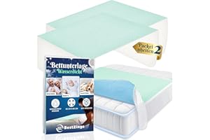 BESTZINGS Bestzing- Inkontinenzunterlage waschbar - Inkontinenz bettunterlage - Bettunterlage wasserdicht - wasserdichte matratzenauflage - Betteinlagen inkontinenz waschbar - Matratzenschutz wasserdicht pack2