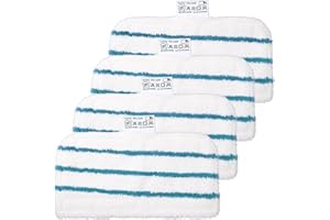 NINESPRING 4Pcs Lingettes pour Black et Decker Balais Vapeur,Lingettes Microfibre pour Black et Decker Steam Mop FSM1630, FSM1616, FSMH13E5, FSM1321, FSM1605, FSMP20, FSM1620, FSM1621, FSM1630