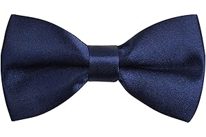 Alizeal Boys Pre-tied Bow Tie Solid Color Fancy Plain Adjustable Party Birthday Kids Bow Tie
