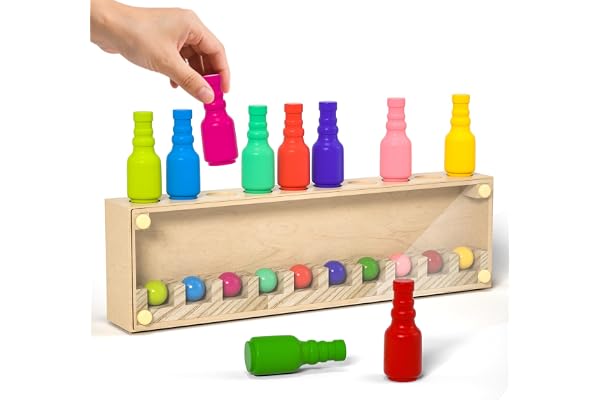 Uping Jeux de Société Famille Jeu de Société Enfant et Adulte, Jouet Association des Couleurs en Bois Cadeau Garçon Fille 6 Ans et Plus