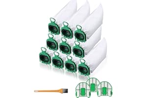 NEFLSI 10 Piezas Bolsas de Limpieza de Repuesto por Vorwerk Kobold VB100 Aspiradora Bolsas de Repuesto Bolsas de Aspiradora Aspiradora Barredora Reemplazar Bolsas de Vacío