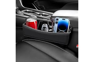 MainPi Scatola portaoggetti per Seggiolini Auto,Organizer Riempimento Gap Auto in Pelle PU,Car Seat Gap Storage Organizer,Tasca Fessura Della Laterale per Console Automatica,Stoccaggio Guida in Auto