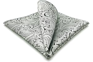 S&W SHLAX&WING Paisley Pocket Squares for Men's Suit XL Large for Wedding Prom Party