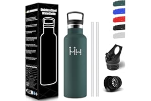 HoneyHolly Borraccia Termica Bambini 500ML, Senza BPA, Bottiglia Termica, Acciaio Inossidabile 18/8, Borraccia Con Cannuccia, A Prova Di Perdite, Borracce Per Scuola, Sport, Ufficio