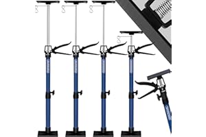 Deuba Supporto a Soffitto in Set da 4 Regolabile in Altezza 115-290cm Carico Max. 30kg Morsetto per Telaio Parete