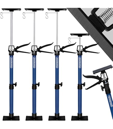 Sostegno A Soffitto Wolfcraft 4042000 - Regolabile 1.22-2.90m, Per Cartongesso E Lavori Edili, Carico 30kg