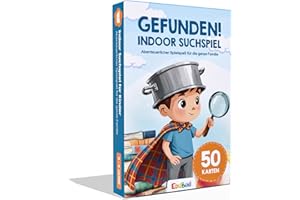 Edubini GEFUNDEN! Outdoor Suchspiel für Kinder ab 4 Jahren - [50 Karten] - Outdoor Spiele für Draußen, Schatzsuche, Garten, Spaziergänge & Wald - Reisespiele Geschenk für Jungen & Mädchen (Indoor)