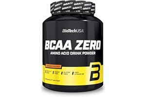 BioTechUSA BCAA Zero - Aminoacidi Essenziali in Polvere | 6g di BCAA con L-Leucina Istantanea | Vegan | Senza Zucchero, Senza Lattosio, Senza Glutine, 700 g, Arancia