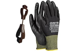 ‎FUZZIO FUZZIO 24 Paar Jurav PU besichtet Arbeitshandschuhe Handschuh-Klammern
