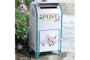 BIG FORTUNE Boîte aux lettres vintage de mariage - Boîte aux lettres vintage - Support mural extérieur - Convient pour la décoration de style antique - Charme nostalgique - Boîte aux lettres en métal