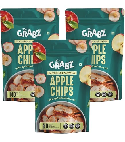 The Zapple Exotic Dried Apple Fruit Chips - Cinnamon Flavour