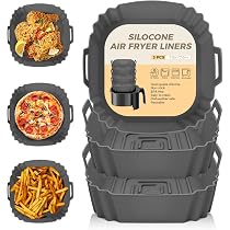 Moules Silicone Ronds Pour Air Fryer - Lot De 2, Diamètre 15 Cm - Antiadhésif, Sans BPA - Pour Gâteaux, Desserts - Faciles à Nettoyer