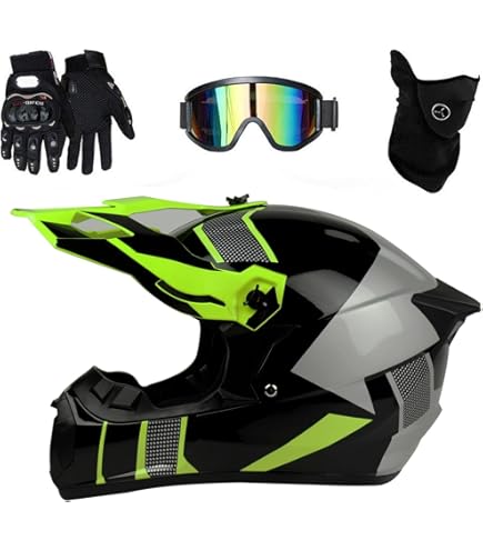 UIGJIOG Motorhelm, Fashion Youth ATV Motocross Dirt Bike BMX MX