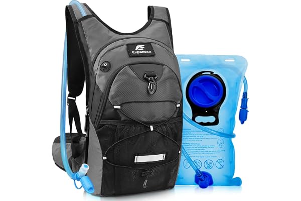 Expansea Sac à Dos d'hydratation avec vessie d'hydratation 3L, Sac à Dos de Cyclisme extérieur imperméable et Respirant de Grande capacité, pour la Course, la randonnée, Le Cyclisme, Le Camping…
