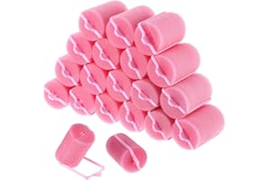 GEYOGA Rodillos de pelo de esponja de 18 piezas. 40 mm. Espuma suave. Estilismo para el cabello. Bigudíes de peluquería de gran tamaño para mujeres y niños (40 mm)