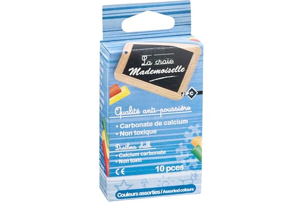 JPC Créations Super Boite de 10 Craies anti-poussière Assortis
