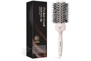 ‎AIMIKE AIMIKE Rundbürste zum Föhnen, Antistatisch Haarbürste Rund mit Nano Ionen Tech, Friseur Rundbürste Groß für Stylen, Locken and Glätten, Rundbürsten mit Wildschweinborsten & Nylon, Rundhaarbürste 44mm