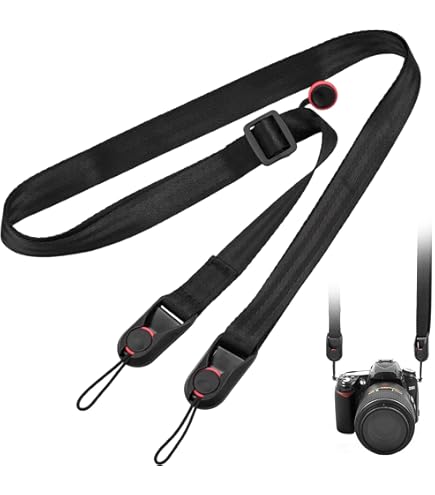 NIKON AN-6Y COURROIE LARGE NYLON JAUNE / NOIR POUR REFLEX