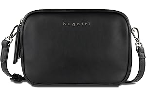 bugatti Almata kleine Schultertasche Damen, Umhängetasche aus hochwertigem Kunstleder