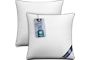 Utopia Bedding Relleno cojín Cojínes para Cama, Cojines Decorativos para sofá (2, Blanco, Unidad de 2 | 50x50 cm)