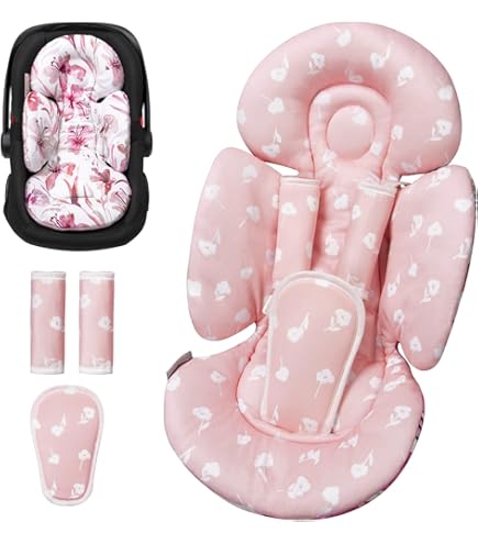 Baby Car Seat Head Support Pillow - 2-in-1 Neck Support For Newborns In Car Seats & Strollers