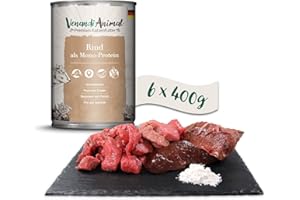VenandiAnimal Comida de Calidad para Gatos - Carne Vacuna como monoproteína, Comida húmeda, sin Cereales y Natural, Paquete de 6 (6 x 400 g)