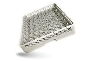 Gastronette Spülkorb Korb 64 Finger Teller Gläser Tassen Tabletts für die Gastronomie Spülmaschine Spülmaschinenkorb Universal aus Kunststoff 50x50 cm grobmaschig stapelbar Tablettkorb GN Norm