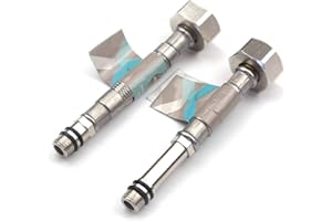 Xcel Home™ Flexibler Wasserhahn-Anschluss, 10 mm (M10) x 1,27 cm BSP (100 mm lang), flexible Wasserhahn-Anschlüsse, Monoblock-Wasserhahn-Anschlüsse, Küchenspüle/Waschbecken, flexible Rohrendstücke, 2