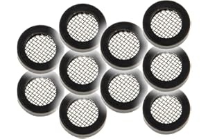 tecuro Gumowa uszczelka z sitkiem zatrzymującym brud 3/8 cala do nakrętek złączkowych sanitarnych (10 sztuk)