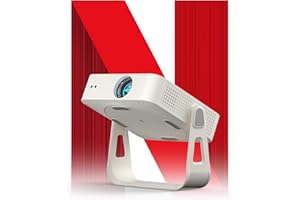 Smart Beamer Netflix Offiziell Mini Projektor 4K mit Autofokus ＆ Trapezkorrektur, VOPLLS 700ANSI 1080P Full HD WiFi6 Bluetooth Beamer Klein Heimkino/Outdoor 360° Drehbar Projector für Handy (Weiß)